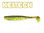 10 Stk KEITECH Easy Shiner 3" , 7,2 cm Green Pumpkin/Chartreuse